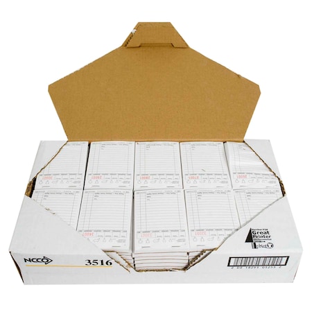 National Checking 13 Line White 1 Part Guest Check 100 Checks, PK100 3516